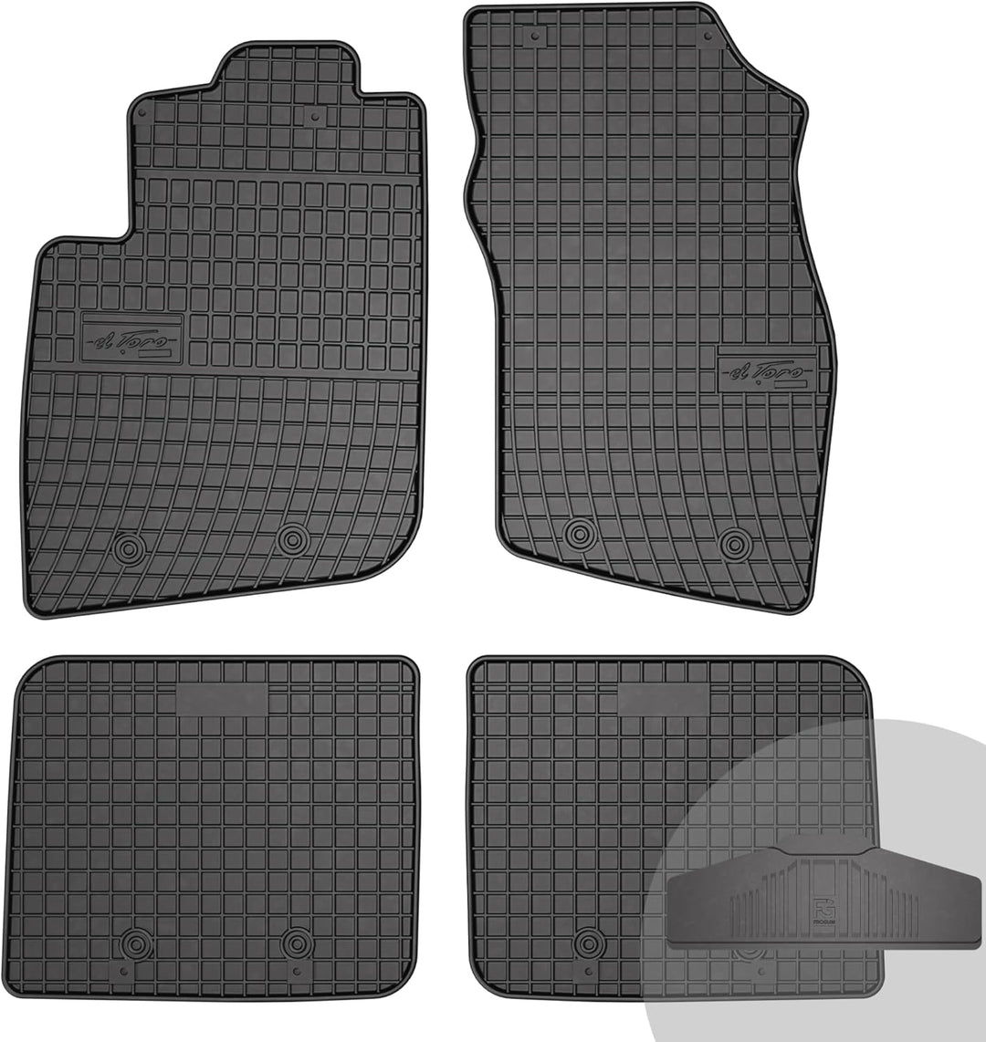 FROGUM EL Toro Gummimatten Ganzjähriges-Set von Autofussmatte Auto Fussmatten für Volvo S40 I 1995-2