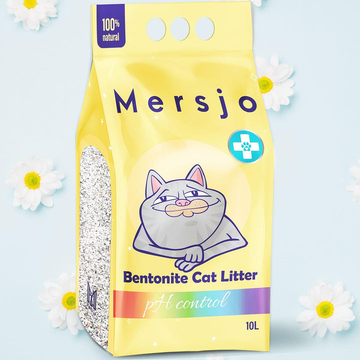 PH Control Bentonitstreu 10L – Natürliche Katzenstreu mit pH-Gesundheitsindikator, Staubfrei, Starke