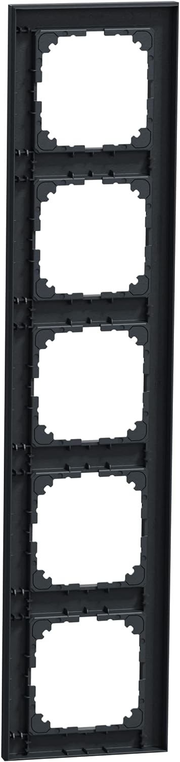 Schneider Electric Merten MEG4050-3614 M-Pure-Rahmen 5-fach für Steckdosen und Schalter, Anthrazit 5
