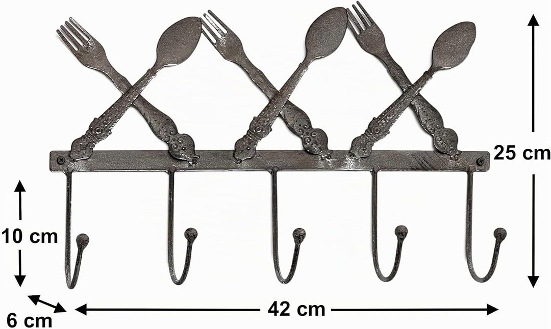 DanDiBo Handtuchhaken Handtuchleiste 96253 Handtuchhalter Küche Metall Hakenleiste Vintage Garderobe