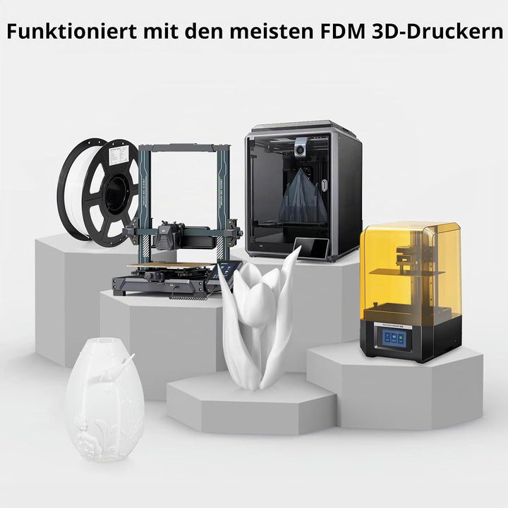 IEMAI PETG Filament 1.75mm 1Kg, Schneeweiss PETG 3D Drucker Filament, Kompatibel mit Bambu Lab, AMS,