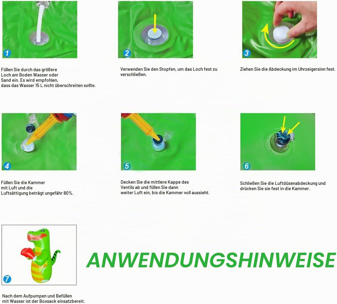 SUNSHINEMALL Boxsack für Kinder Boxen Dummy aufblasbare Cool Spass Spielzeug für Jungen Sport Gesche