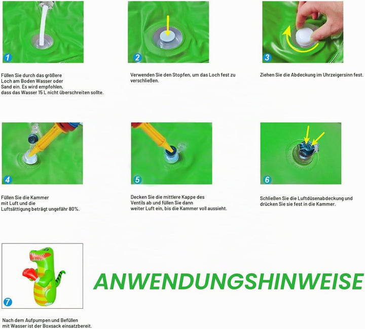 SUNSHINEMALL Boxsack für Kinder Boxen Dummy aufblasbare Cool Spass Spielzeug für Jungen Sport Gesche