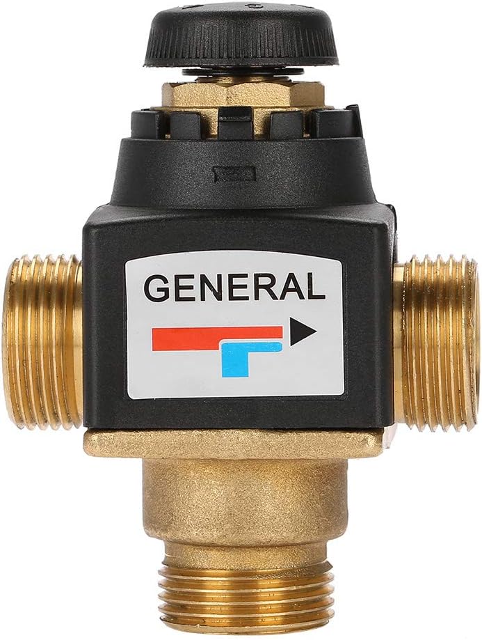 heizungsmischer 3 wege + Thermostat-Mischventil 3-Wege-DN20-Aussengewinde-Messing-Thermostat-Mischve