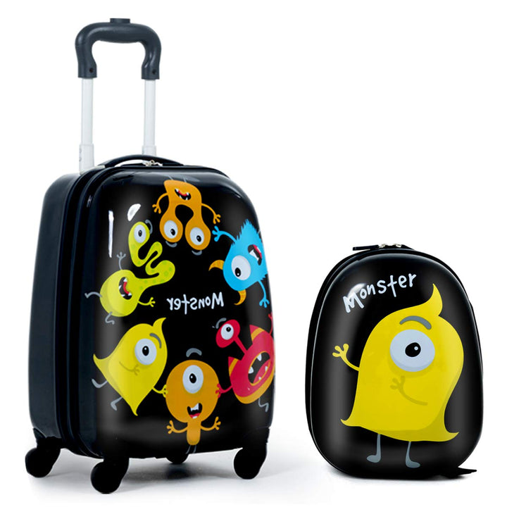 DREAMADE 2 TLG. Kinderkoffer &amp; Rucksack, 16” +12” Kinderkofferset, Kindertrolley Kindergepäck, Handg