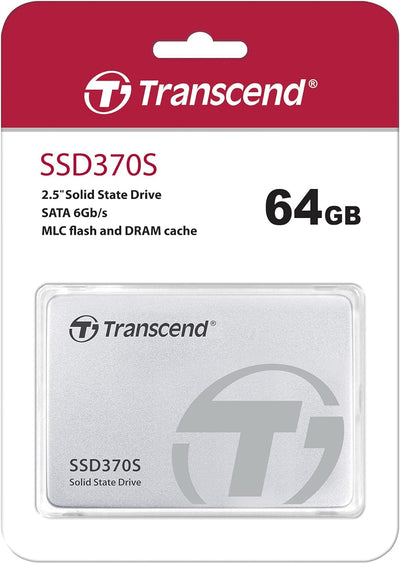 Transcend Highspeed 64GB interne 2.5” SSD (≠HDD) SATA III 6Gb/s, robust und schnell, für Aufrüstung