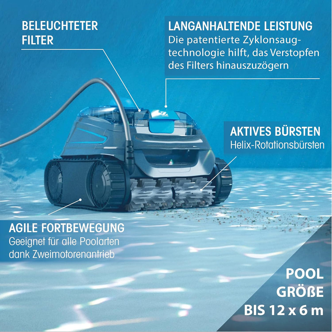 Automatischer Poolroboter Zodiac CNX 30 iQ, bis 12x6 m, reinigt Boden, Wände und Wasserlinie. App-St