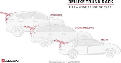 Allen Sports Deluxe+ 3 Fahrradträger für Kofferraum, Modell QS3