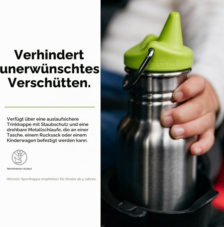 Klean Kanteen Unisex – Babys Klean Kanteen-1008770 Flasche, Brushed Stainless, One Size, Brushed Sta