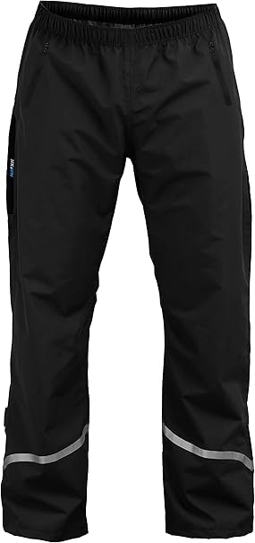 Oberle Schwarze Rubberneck NXSVN Fahrrad Regenhose mit 3M Reflektoren, Atmungsaktiv, Reflektierend G