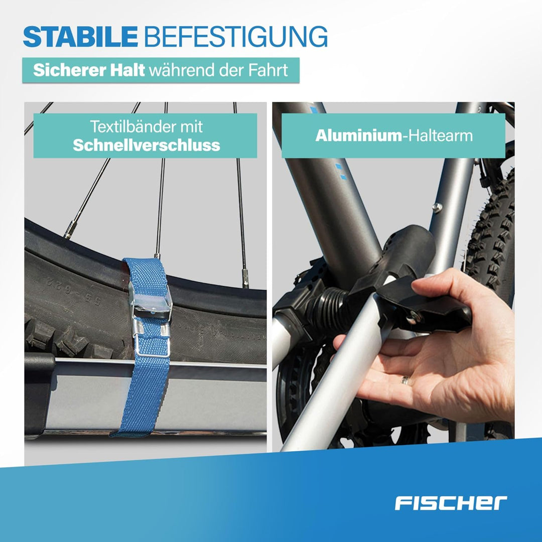 Fischer Auto Dach Fahrradträger, TÜV GS geprüft, geeignet für EIN Fahrrad, Beladung bis 15 kg, absch