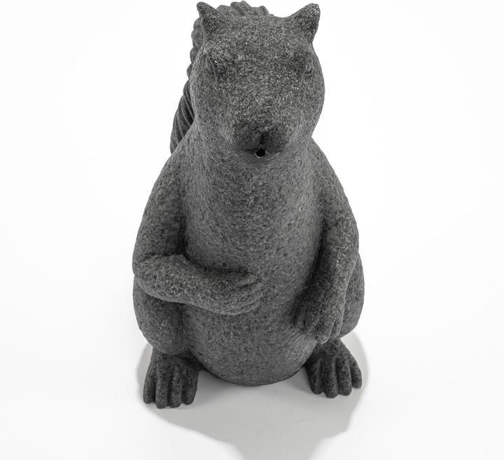 Esotec Solar Wasserspeier-Set Eichhörnchen, inklusive Teichpumpen-Set, Solarmodul, Polyresin, 1,5m S