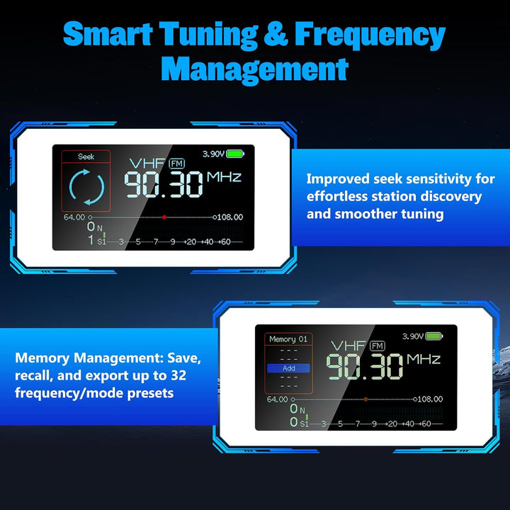 AURSINC SI4732 Mini Radio V3 Tragbare Kurzwelleempfänger, AM/FM/LSB/USB-Betriebsmodi, HF SW MW VHF V