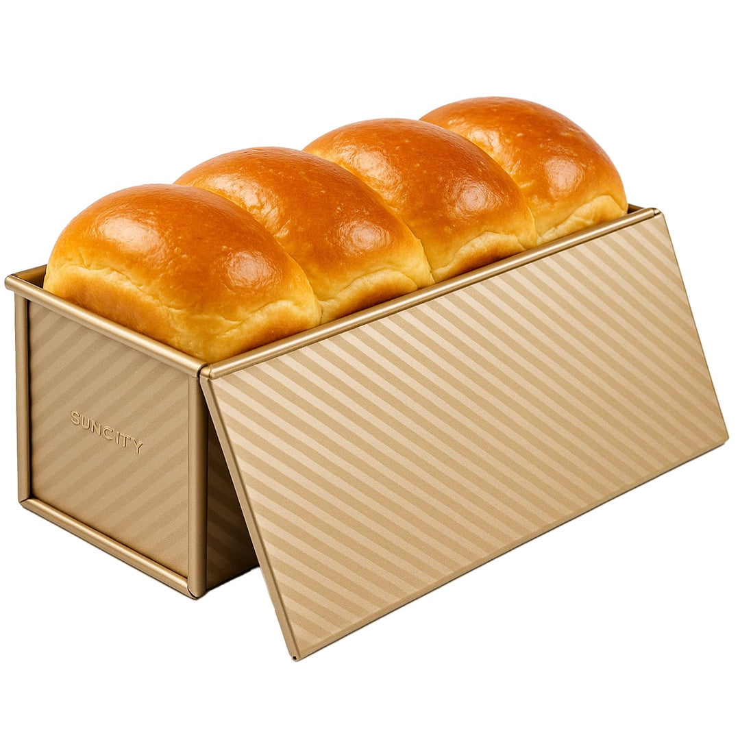 Premium Brotbackform mit Deckel 34,5×13,5×12cm Extra Hohe Toastbrot Backform, Antihaft-Beschichtung,