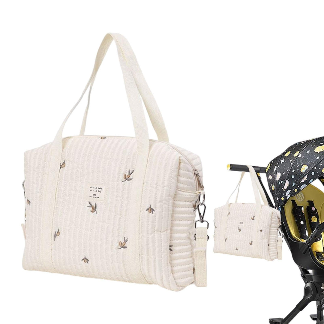 Baby Wickeltasche, Wickeltasche Tragetasche, Grosse Kapazität Baumwolle Wickeltasche für Kinderwagen