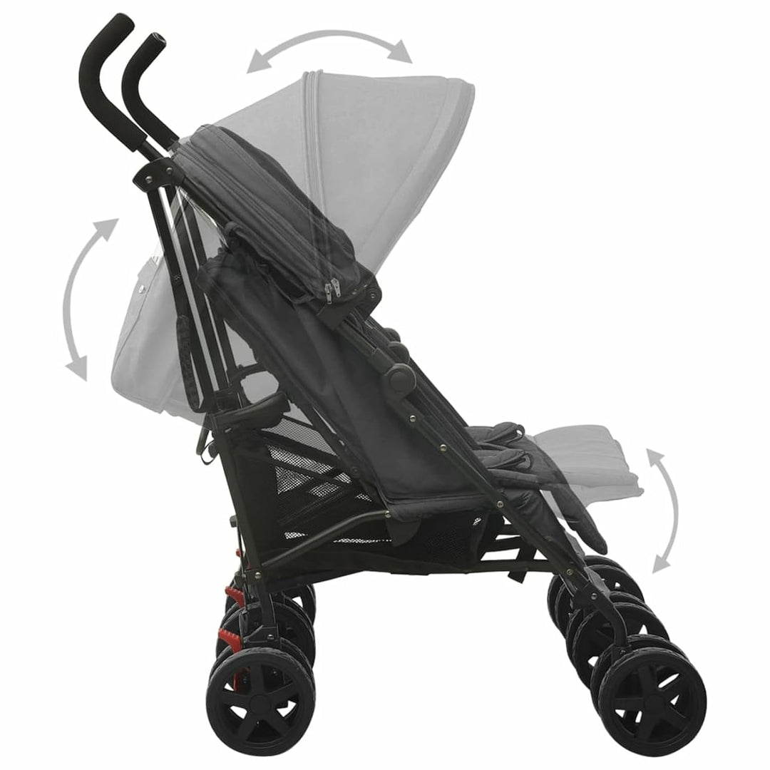 Geschwisterwagen Zwillingswagen Kinderwagen, Doppelkinderwagen, Buggy klein Zusammenklappbar, Mit Ve