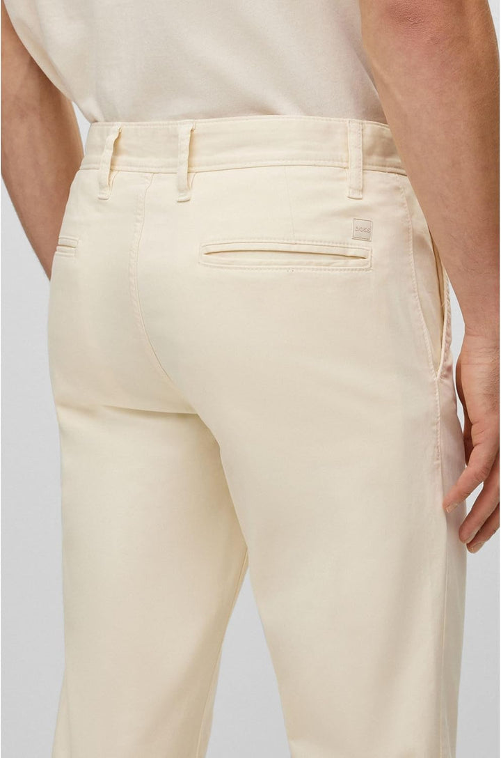 BOSS Herren Schino-Taber-1 D Tapered-Fit Chino aus überfärbtem Baumwoll-Satin mit Elasthan-Anteil 33