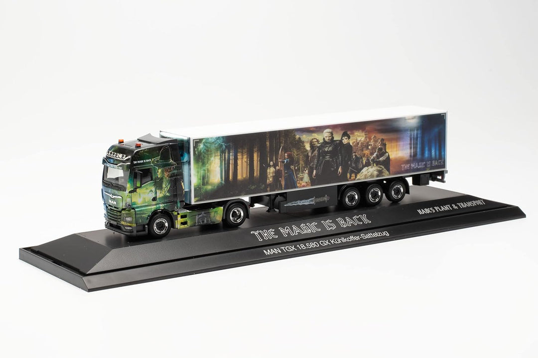 herpa 122245 Man TGX GX Kühlkoffer-Sattelzug Habes, originalgetreu im Massstab 1:87, Diorama, Modell
