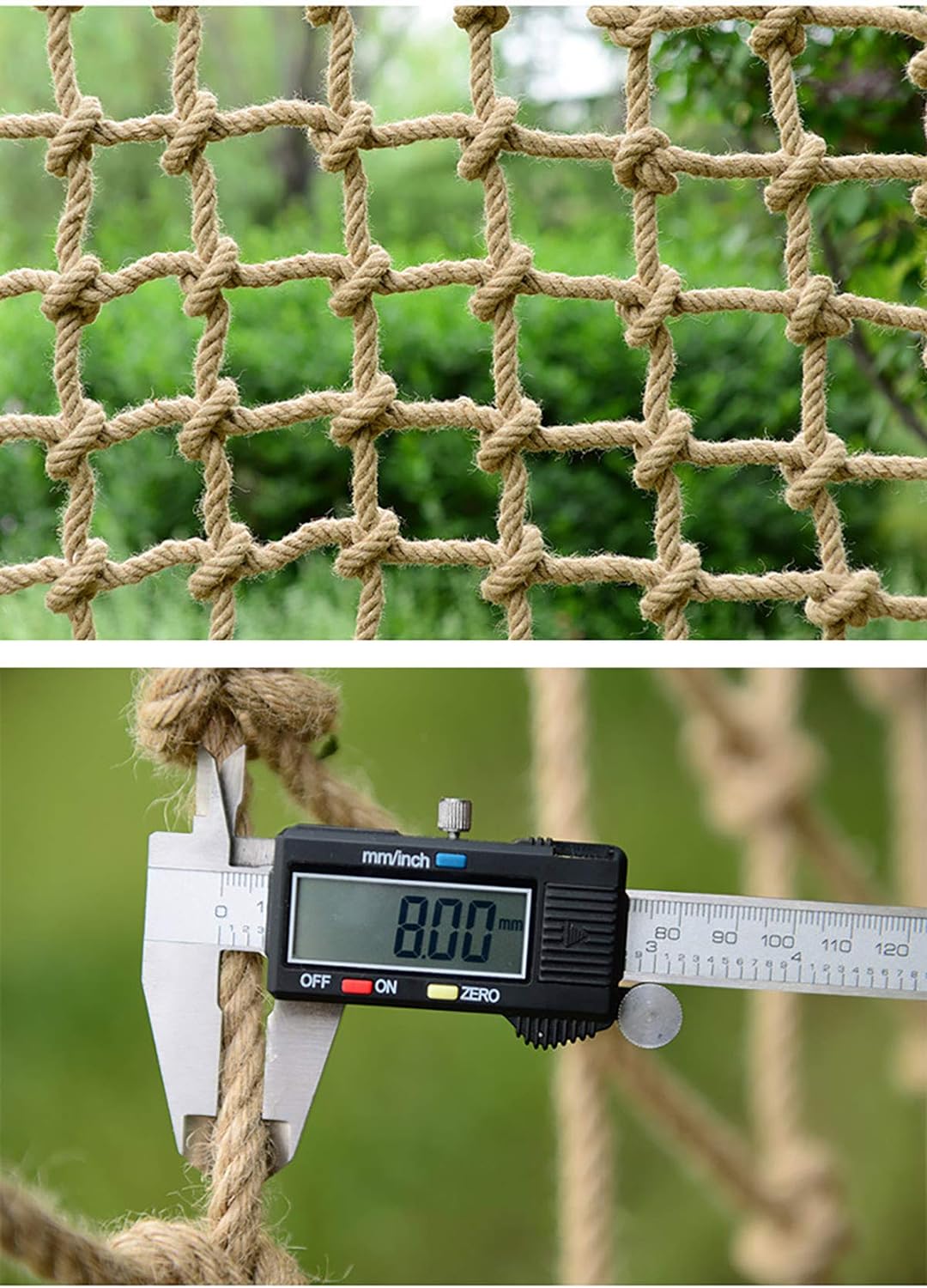 YANGUANG Stasy Kinder Im Freien Kletternetz, Hängende Brücke Dekoratives Hanfseil Netz, Spielplatz K