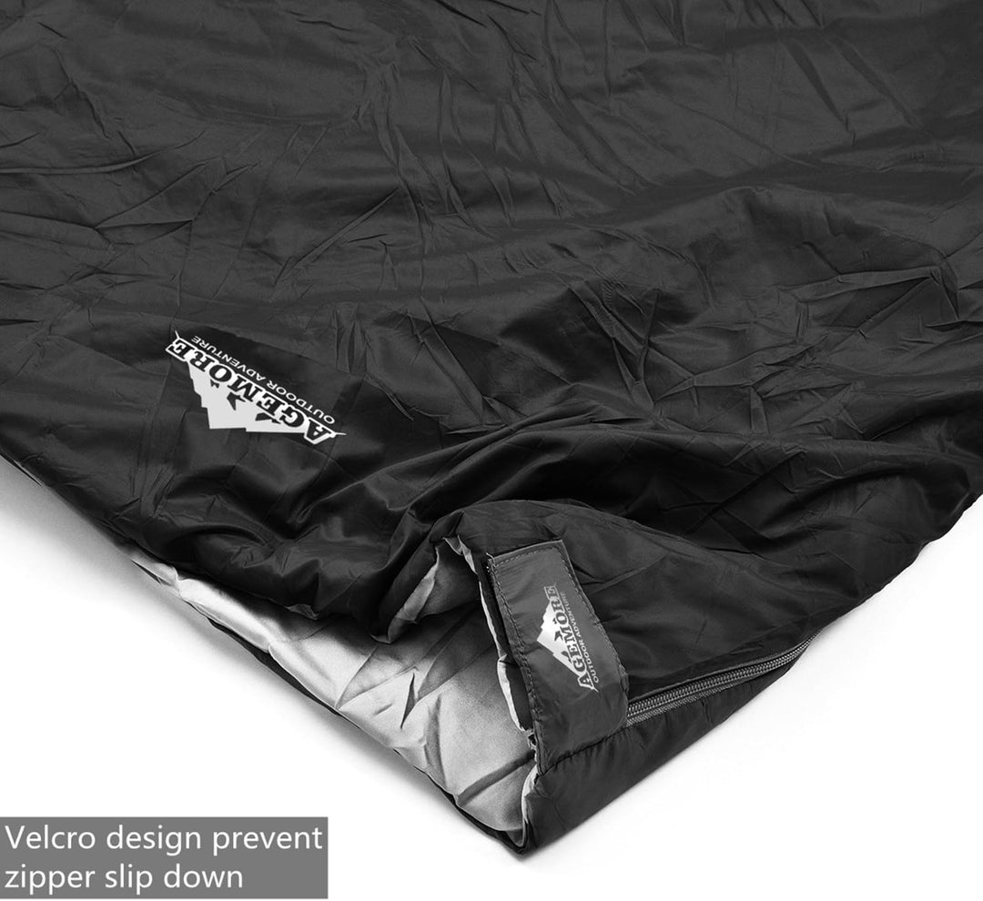 Agemore Schlafsack Leichte 3 Saison Schlafsack Hülse Form Mit Kapuze für Camping Wandern Trekking li