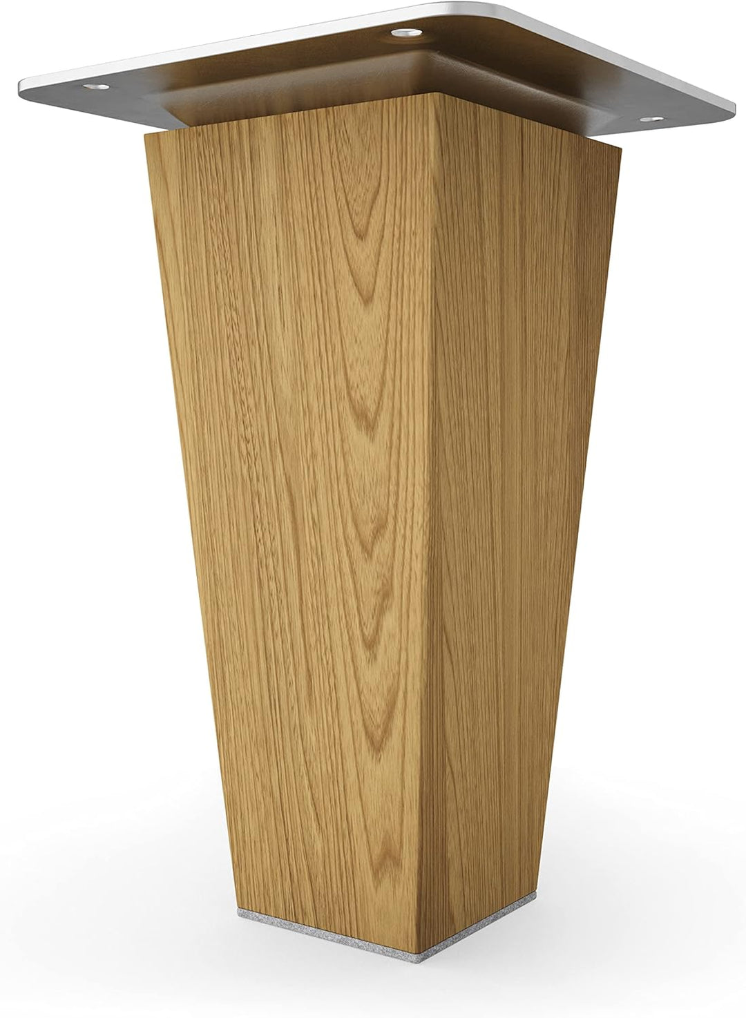Sossai® Holz-Tischbeine - Clif Square | Öl-Finish | Höhe: 10 cm | HMF3 | eckig, konisch (gerade Ausf