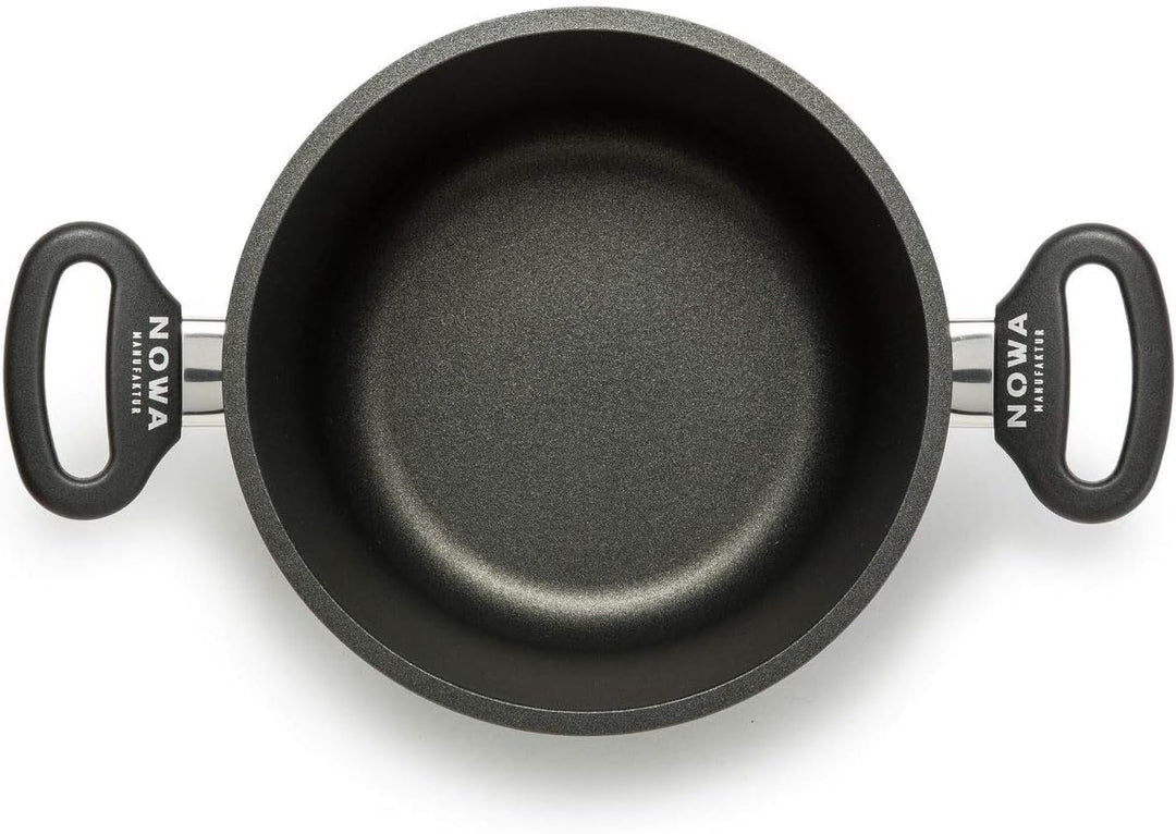 NOWA Aluguss Kochtopf mit Glas-Deckel (20 cm Ø) – Antihaftbeschichteter Topf (11 cm Innenhöhe) mit b