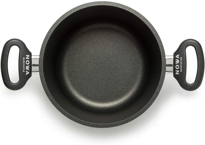 NOWA Aluguss Kochtopf mit Glas-Deckel (20 cm Ø) – Antihaftbeschichteter Topf (11 cm Innenhöhe) mit b