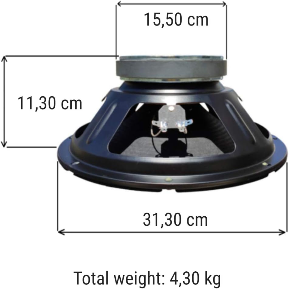 1 WOOFER MASTER AUDIO PA12/4 Lautsprecher 30,00 cm 300 mm 12" mit 440 watt rms und 880 watt max mit
