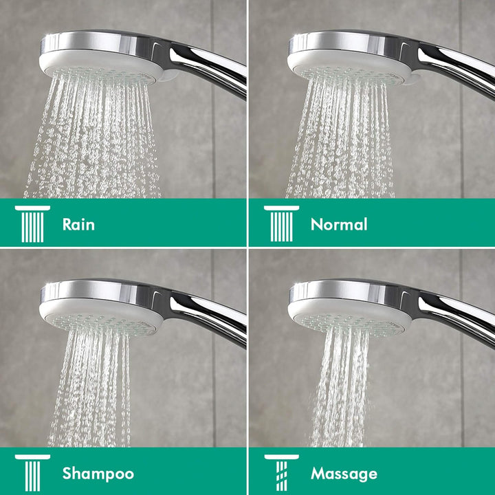 hansgrohe Duschkopf Croma 100 (Regendusche, 4 Strahlarten), chrom 4 Strahlarten Single