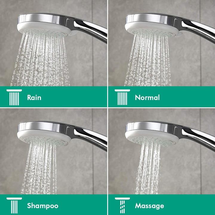 hansgrohe Croma 100 wassersparender Duschkopf 100 mm (4 Strahlarten) Chrom 4 Strahlarten /