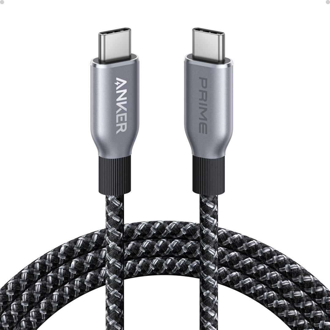 Anker Prime USB C auf USB C Kabel, 240W 180cm Schnellladekabel USB C, Upcycled Nylon im Flecht-Desig