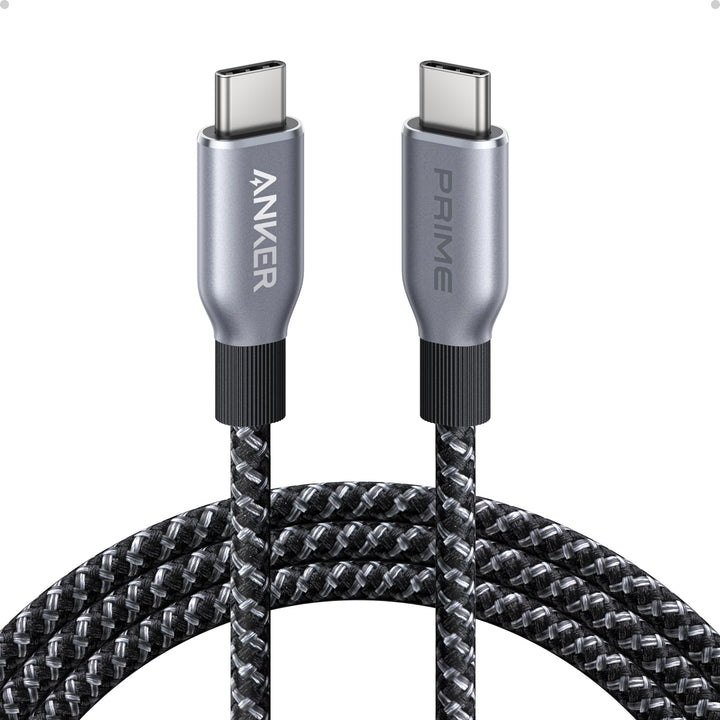 Anker Prime USB C auf USB C Kabel, 240W 180cm Schnellladekabel USB C, Upcycled Nylon im Flecht-Desig