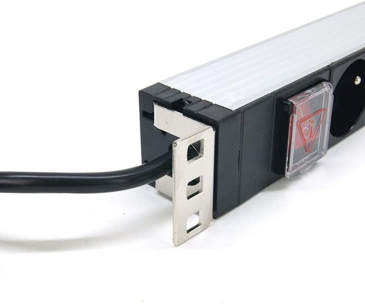 WAYTEX 37321 Steckdosenleiste Rackable 19 Zoll Stecker C14 – elektrisches Kopfband 8 Steckdosen mit