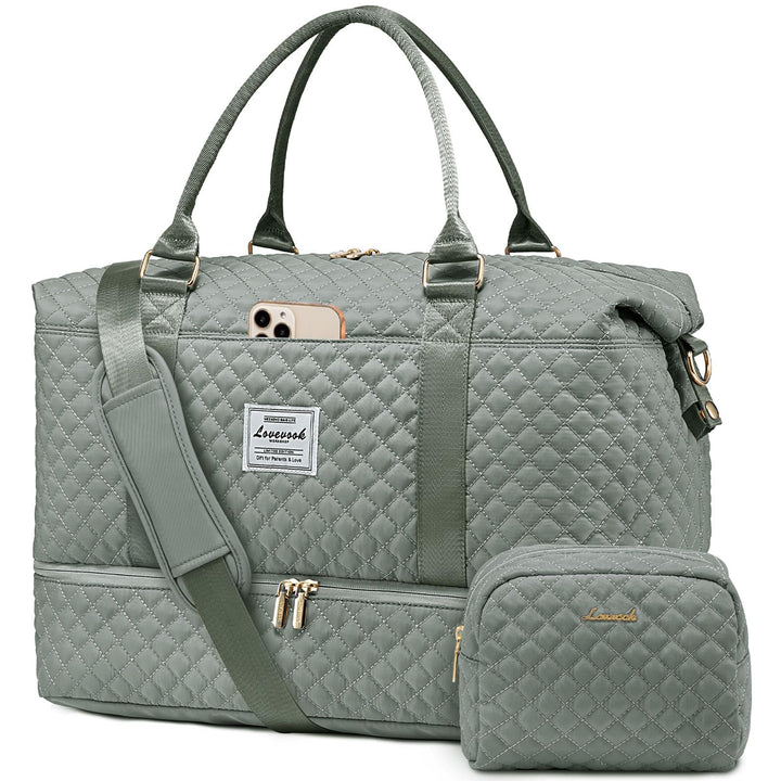 LOVEVOOK Reisetasche Sporttasche Damen Gross Weekender Travel Duffle Bag mit Kulturbeutel Handgepäck