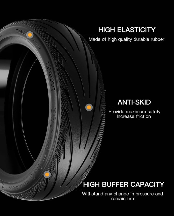 60/65-6.9 Tubeless Hinten Reifen kompatibel mit Segway Ninebot Max G2 G2D G2E G65 KickScooter, 10 Zo