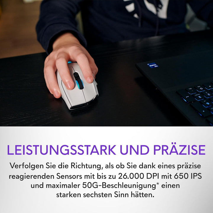 Alienware AW620M Wireless Gaming Mouse - Lunar Light