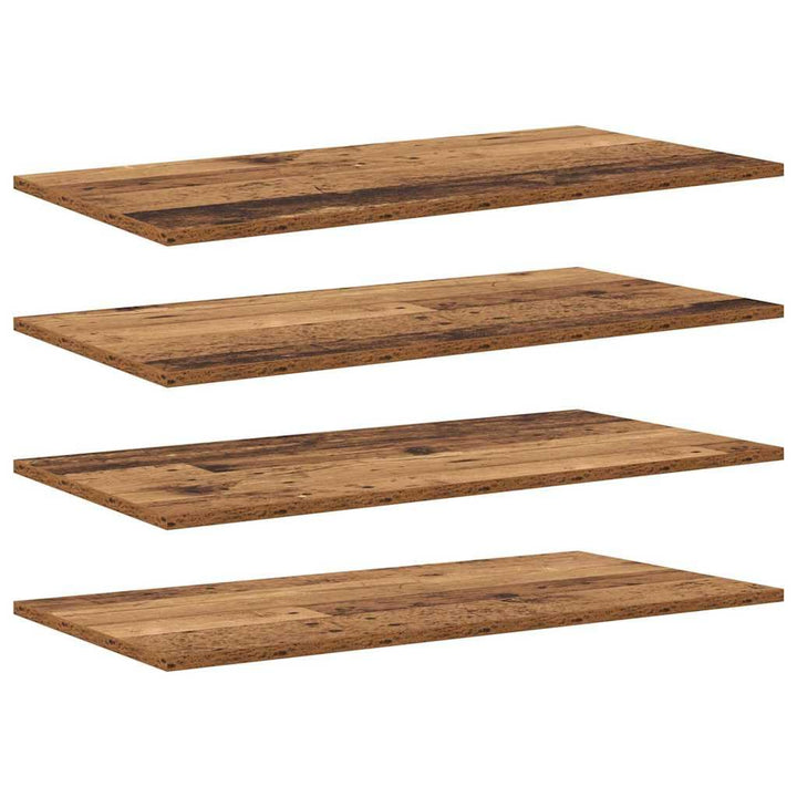 vidaXL Regalbrett 4 pcs Braun 80 x 40 x 1,5 cm Holzwerkstoff, Robuste Bücherregal-Platte, rechteckig