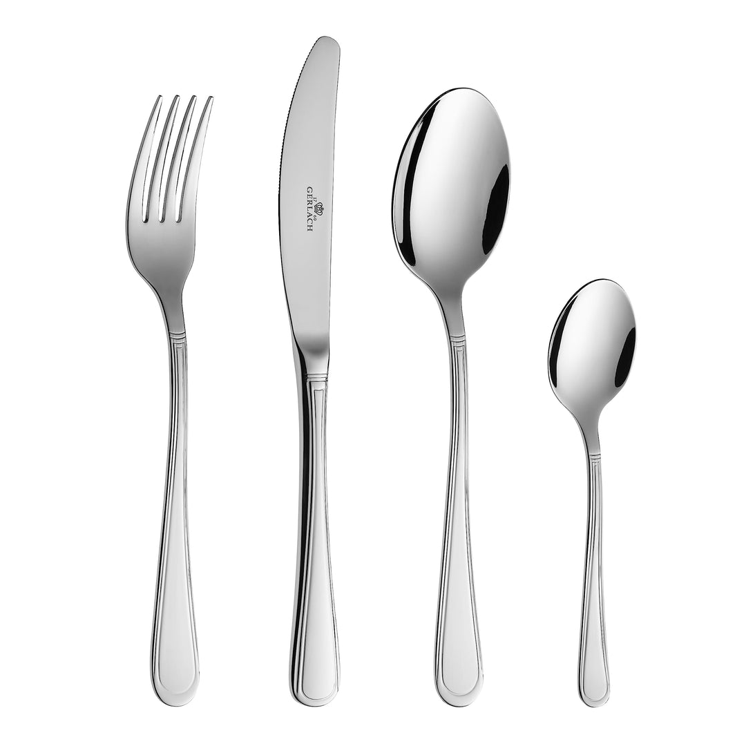 Gerlach Antica Besteck-Set 6 Personen Spülmaschinenfest Essbesteck Edelstahl Elegantes Besteck Messe