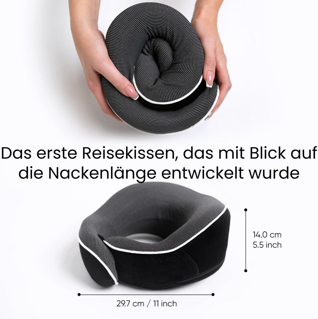 Proglobe Nackenkissen Flugzeug, Reisekissen 100% Memory Foam, Orthopädisches Nackenhörnchen, Ideal f