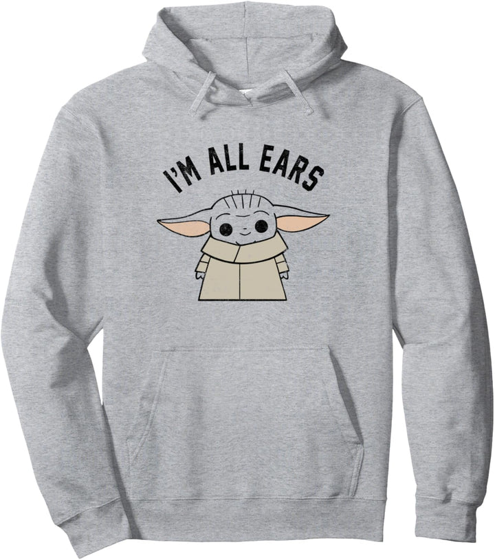 Star Wars The Mandalorian The Child I'm All Ears Outline Pullover Hoodie