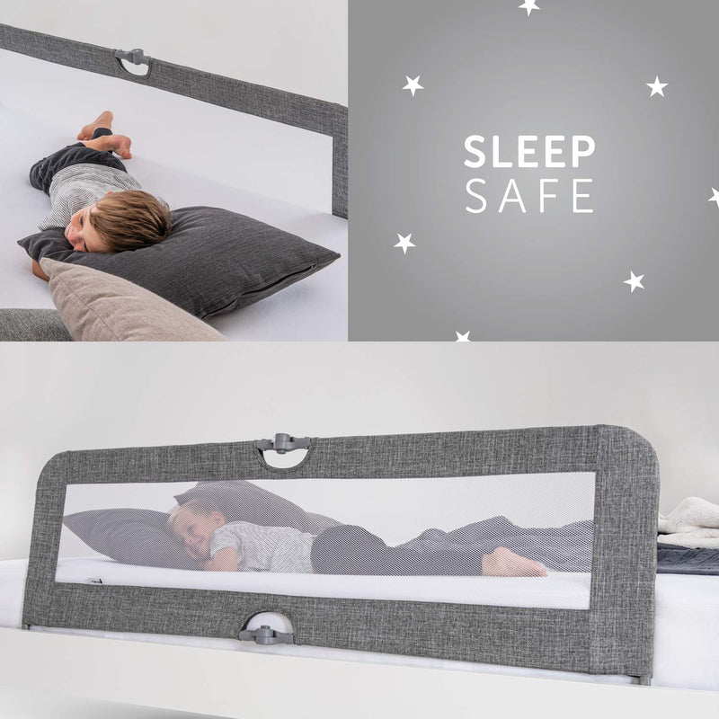 Hauck Bettschuztgitter Sleep N Safe Plus XL, Grosser Rausfallschutz Bett für Babys und Kinder im Elt