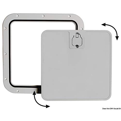 Osculati Abnehmbare Inspektionsluke, grau 375 x 375 mm