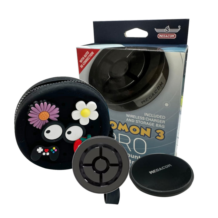 MEGACOM DuoMon 3 Pro-Version – Kabelloses Laden, Automatisches Drehen/Automatisches Fangen/Dual-Acco