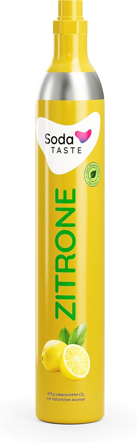SodaTASTE CO2-Tauschzylinder (Refill) für Wassersprudler, mit natürlichem Minz-Aroma, ohne Sirup, fü