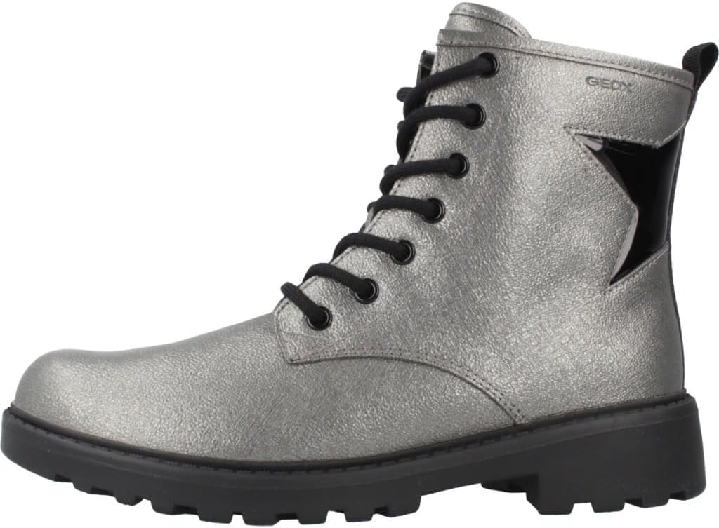 Geox Mädchen J Casey Girl Ankle Boot 28 EU Graphite Black, 28 EU Graphite Black