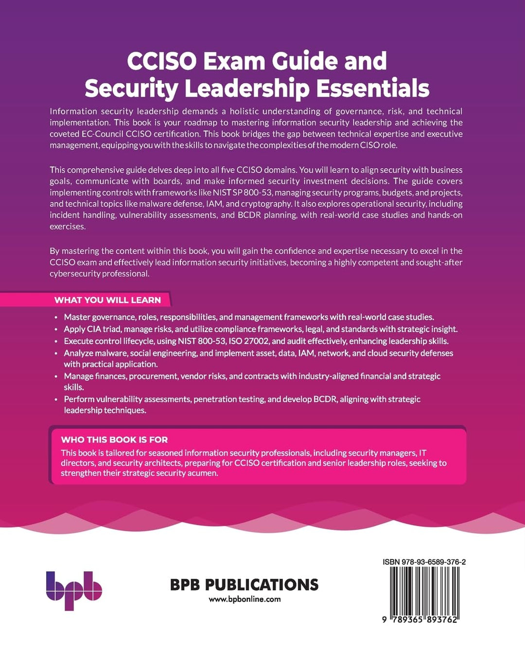 CCISO Exam Guide and Security Leadership Essentials: Essential strategies for today's security leade