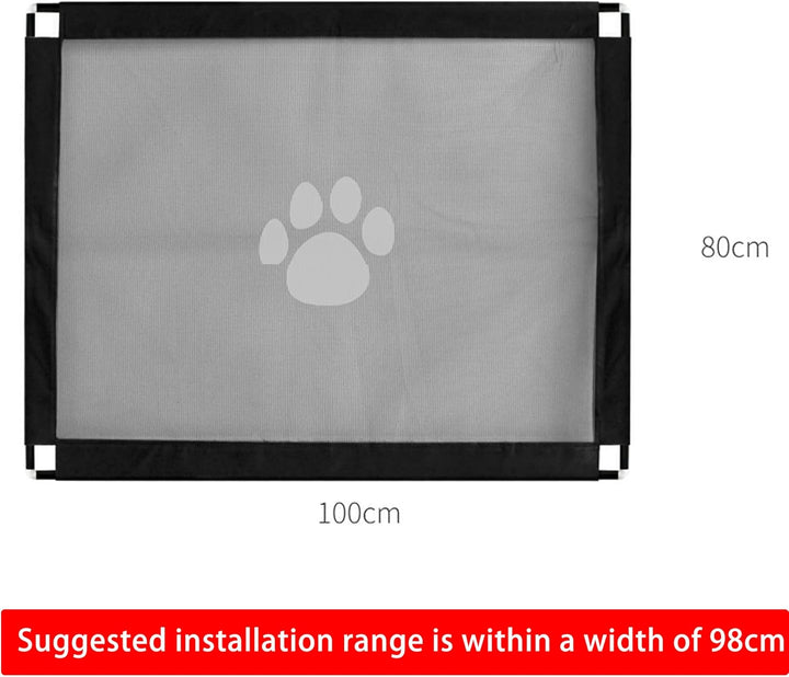 SUQ Hunde Treppenschutzgitter mit Eisenrohren, 100 * 80 CM Hundegitter Sicherheit Selbstmontage Türg