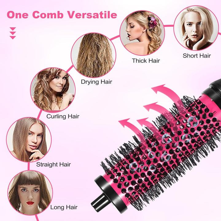 6 Teile/Satz 3 Grössen Abnehmbarer Locken Wickler Pinsel mit Positionierungs Klammern Aluminium Kera