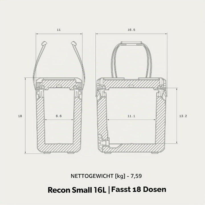 Dometic Recon Hardside - Passive Kühlbox - Wasserhahn Lichen 16L, Lichen 16L