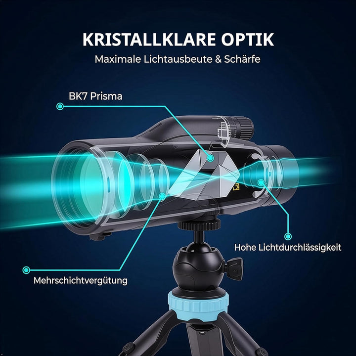 Optus Zoom Monokular 11 bis 33x56 mit Tischstativ wasserdicht stickstoffgefüllt BK7 Mehrschichtvergü